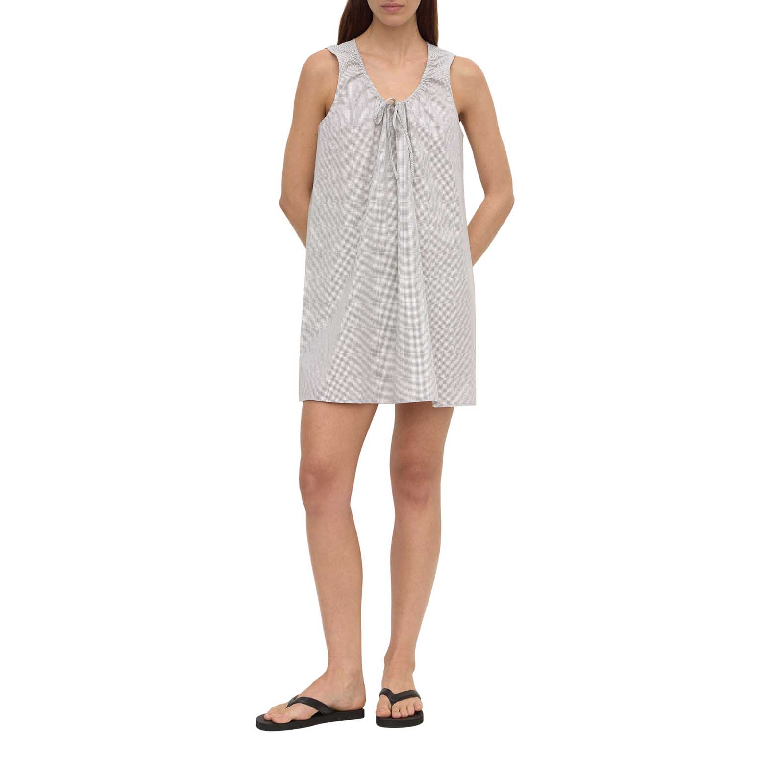 Assembly Label Phoenix Cotton Mini Dress Micro Check